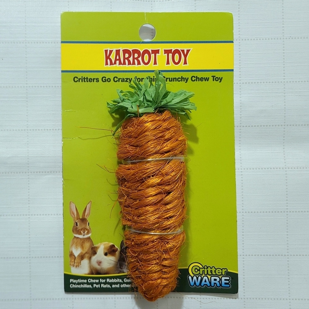 BNIP - Critterware - Carrot Chew Toy for Pets - Rabbits, Guinea Pigs
